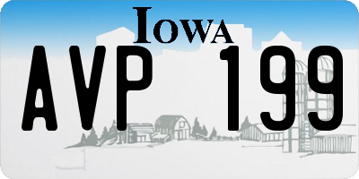 IA license plate AVP199