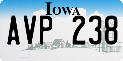 IA license plate AVP238