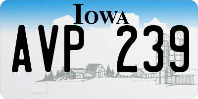 IA license plate AVP239
