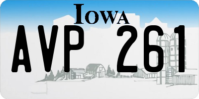 IA license plate AVP261