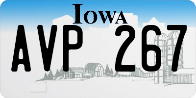 IA license plate AVP267