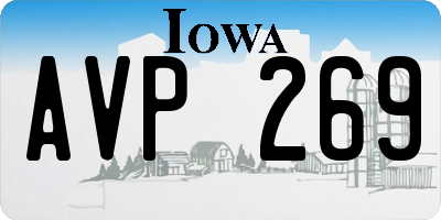 IA license plate AVP269