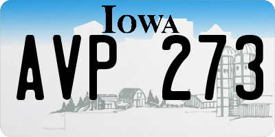IA license plate AVP273