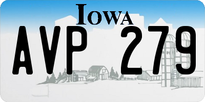 IA license plate AVP279