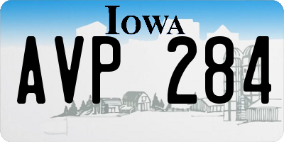 IA license plate AVP284