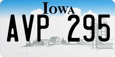IA license plate AVP295