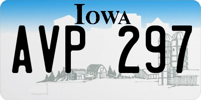 IA license plate AVP297