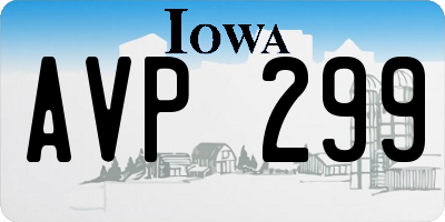 IA license plate AVP299