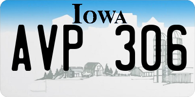 IA license plate AVP306