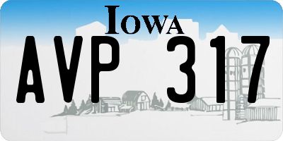 IA license plate AVP317