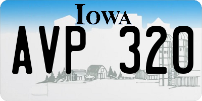 IA license plate AVP320