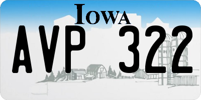 IA license plate AVP322
