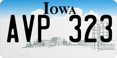 IA license plate AVP323