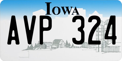 IA license plate AVP324