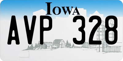 IA license plate AVP328