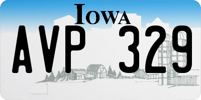 IA license plate AVP329