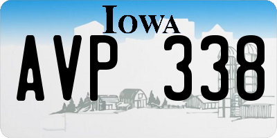 IA license plate AVP338