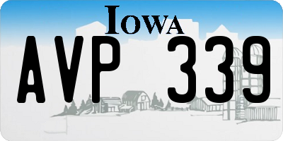 IA license plate AVP339