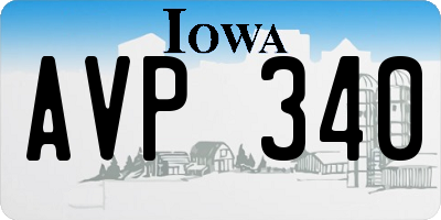IA license plate AVP340
