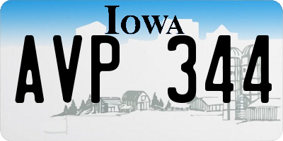IA license plate AVP344