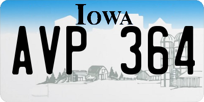 IA license plate AVP364