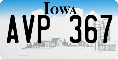 IA license plate AVP367