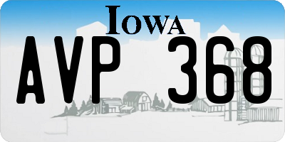 IA license plate AVP368