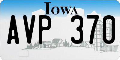 IA license plate AVP370