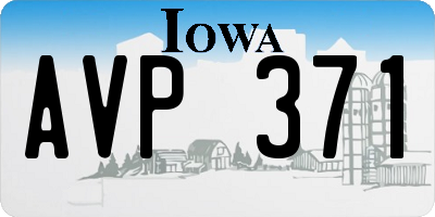 IA license plate AVP371