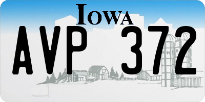 IA license plate AVP372