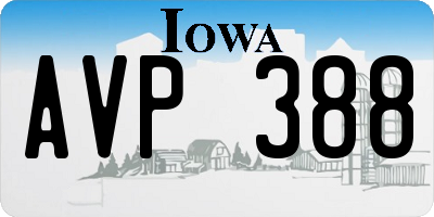 IA license plate AVP388