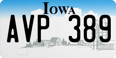 IA license plate AVP389