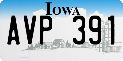 IA license plate AVP391