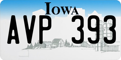 IA license plate AVP393