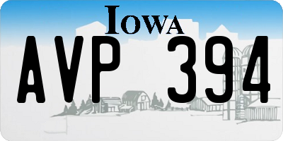IA license plate AVP394