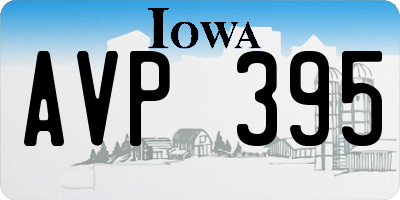 IA license plate AVP395