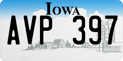 IA license plate AVP397