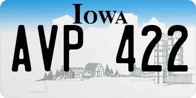 IA license plate AVP422