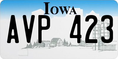 IA license plate AVP423