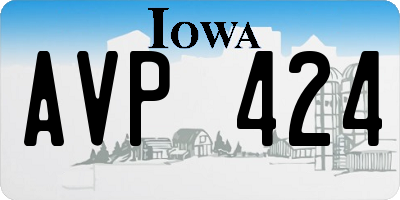 IA license plate AVP424