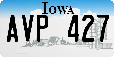 IA license plate AVP427