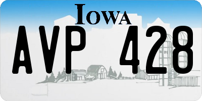 IA license plate AVP428