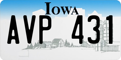IA license plate AVP431
