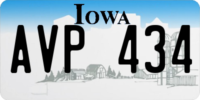 IA license plate AVP434