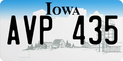IA license plate AVP435
