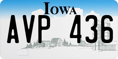 IA license plate AVP436