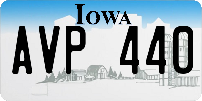 IA license plate AVP440