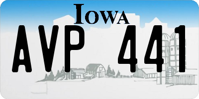 IA license plate AVP441