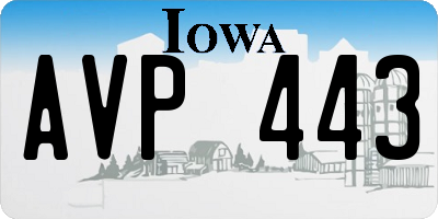 IA license plate AVP443