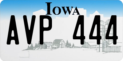 IA license plate AVP444